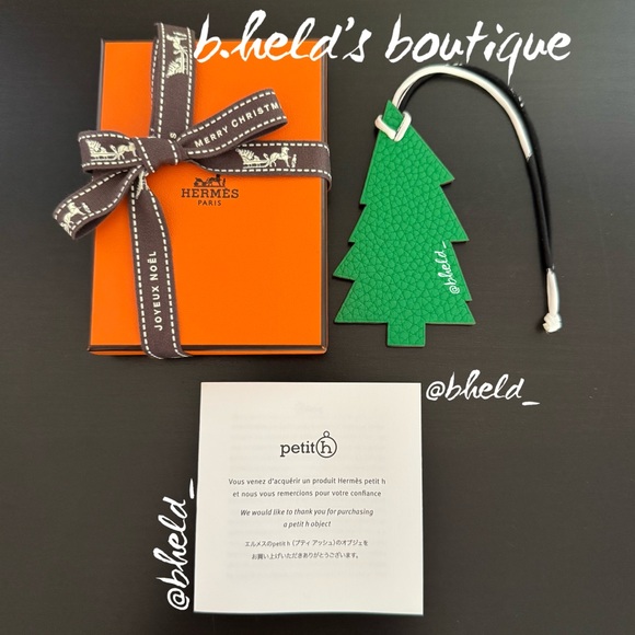 Hermès Pine Tree Charm Petit H (Leather & Silk) Brand New NWT - Picture 16 of 16